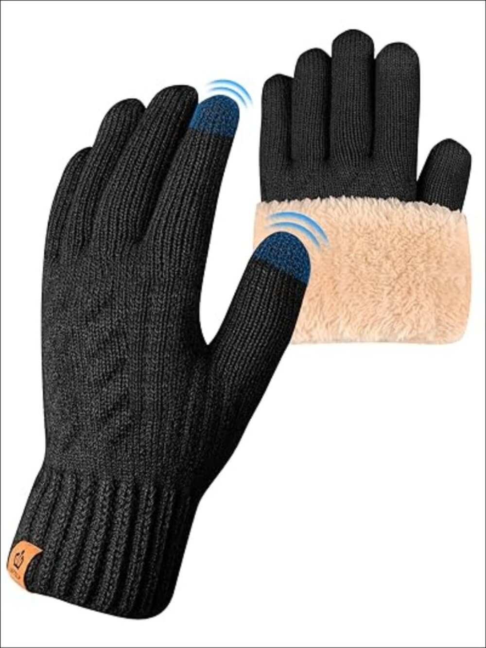 Thermal Winter Gloves Fleece Lining Touchscreen Knit Cold Weather